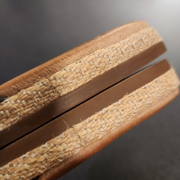 UGG Women's Annice Flip Flop BlackLeather and Jute Size 10 - Picture 8 of 12